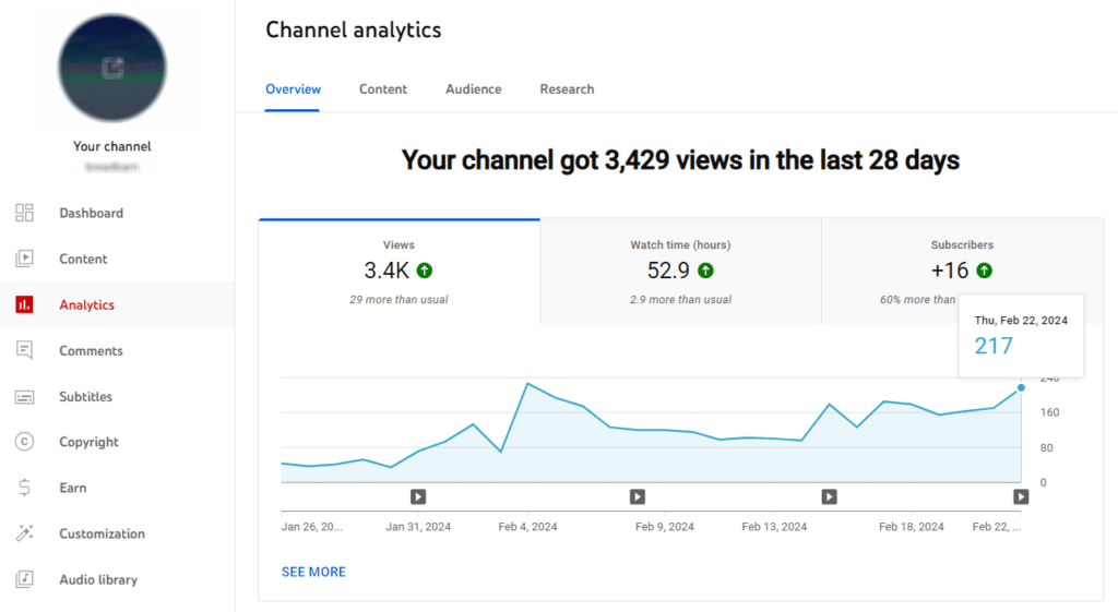 youtube analytics